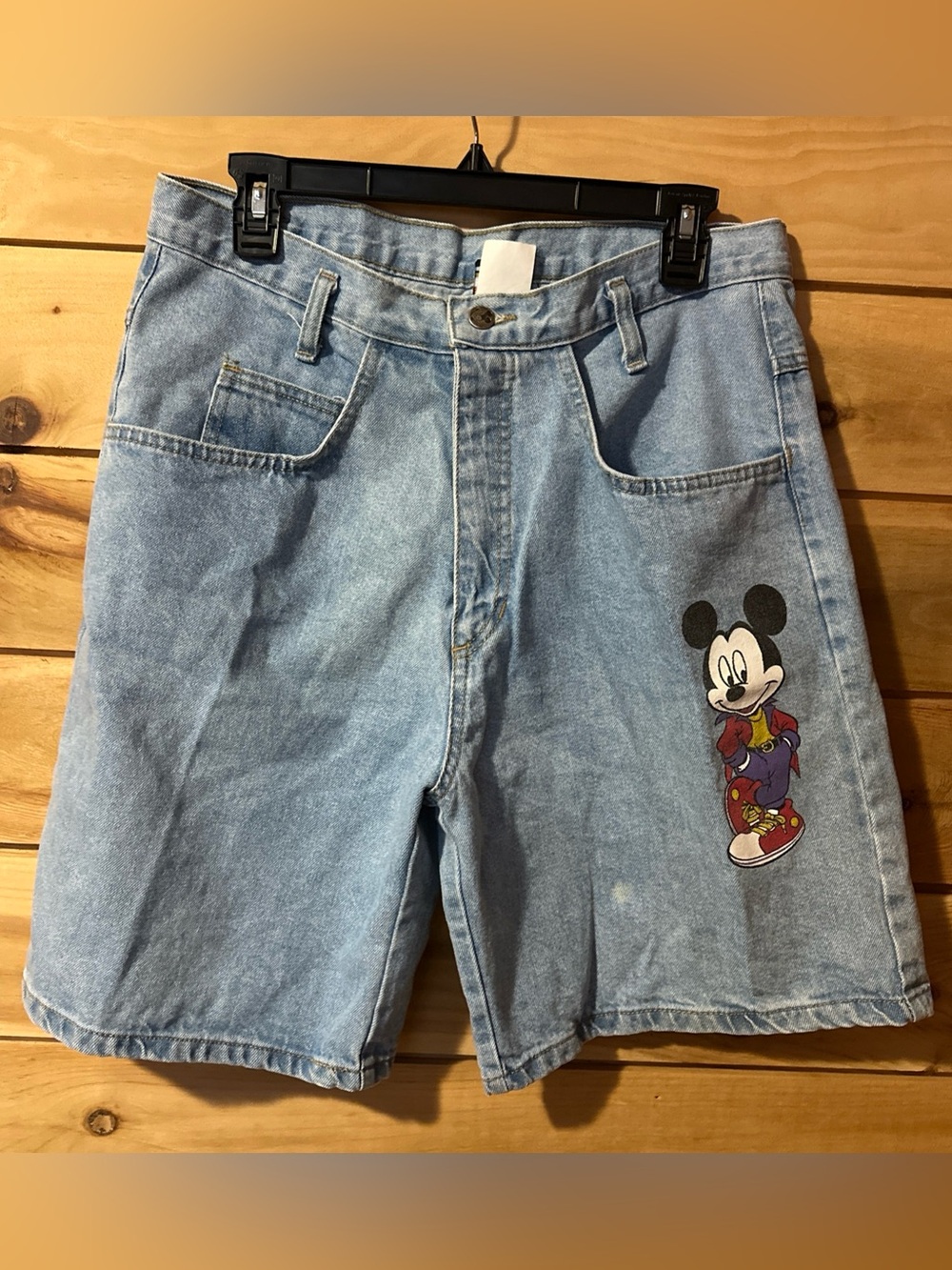 Vintage Mickey Unlimited Jerry Leigh Denim Shorts Size L Mickey 100% cotton